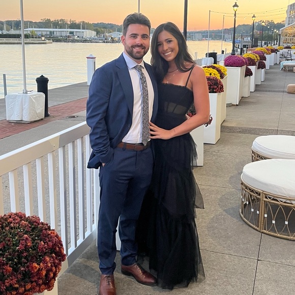 BCBG Black Tulle Corset Dress - Picture 4 of 5